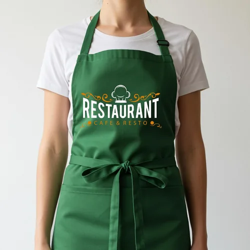 Vista 8 de Delantal con Logotipo Personalizado, Nombre Personalizado, Delantales con Foto para Hombres y Mujeres, Babero de Chef Ajustable Impermeable con 2
