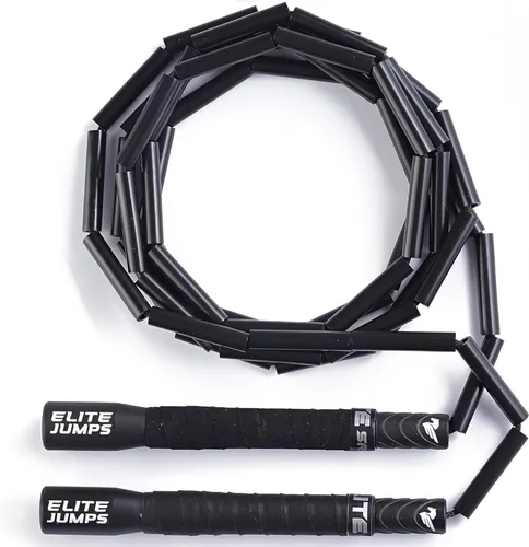 Vista 7 de Elite Jumps - Cuerda de saltar con cuentas pesadas - Cuerda de saltar con peso de 6.5 onzas para mujer - Duradero y resistente - Cuerda ajustable
