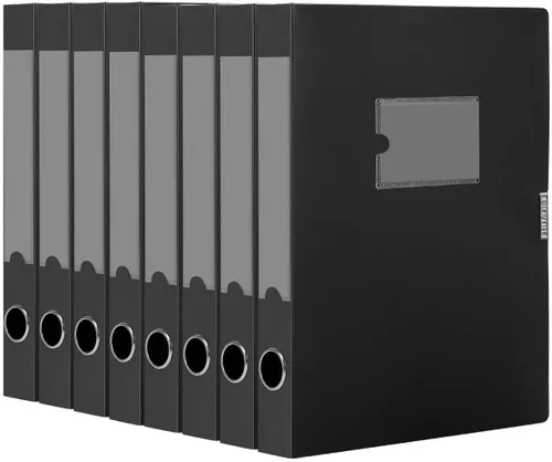 Vista 14 de HUA JIE Cajas de almacenamiento A4 de plástico con tapa, organizador de carpetas de archivos, caja de archivos para oficina, papel tamaño carta