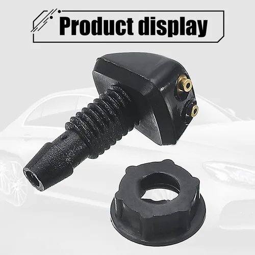 Vista 5 de 2 PCS Boquillas para Limpiaparabrisas Delantero de Automóvil, Boquilla Rociadora de Columna Recta de Doble Orificio, Pulverización Uniforme Limpia