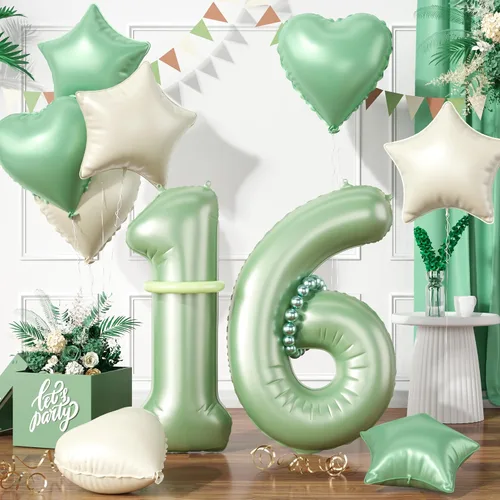 Vista 40 de Globos dorados de color champán con el número 11, globos de oro claro, globo de aluminio dorado con forma de corazón con estrella y globo largo