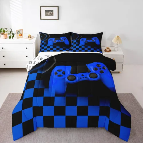 Vista 29 de Erosebridal - Juego de edredón individual para niños con diseño de béisbol y sóftbol, juego de cama deportivo acolchado para niños, edredón