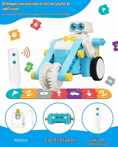Vista 3 de WhalesBot B3 Pro Kit de Robot de Programación 24-en-1 STEM Juguetes para Niños 4+, Lápiz Inteligente Avanzado y Tarjetas de Programación, Juguetes