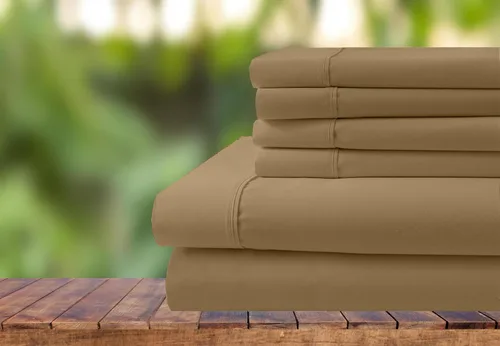 Vista 21 de Juego de ropa de cama de 6 piezas, juego de sábanas de algodón de 1000 hilos, bolsillo extra profundo de 28 pulgadas, tejido satinado nítido y Negro