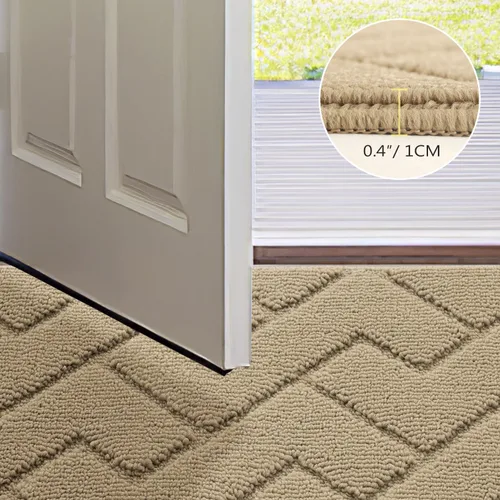 Vista 4 de hicorfe Tapete para puerta delantera para entrada exterior, 20 x 31.5 pulgadas, absorbente, resistente a la suciedad, tapetes de bienvenida