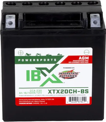 Vista 9 de Baterías interestatales IBX YTZ5S-BS Powersports batería 12V 3.5Ah 50CCA AGM (XTZ5S-BS)