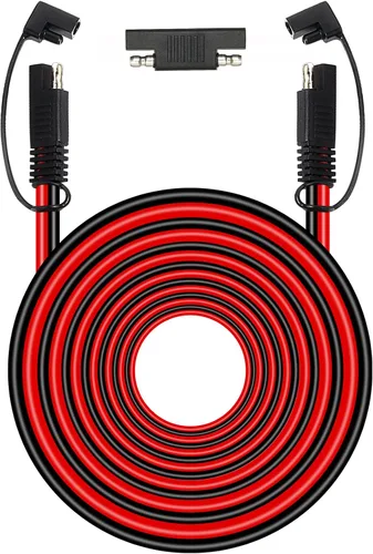 Vista 12 de MOOKEERF Cable de extensión SAE – 10 AWG, 3 pies, 2 cables de desconexión rápida, cable de extensión de cargador de batería, resistente, adaptador