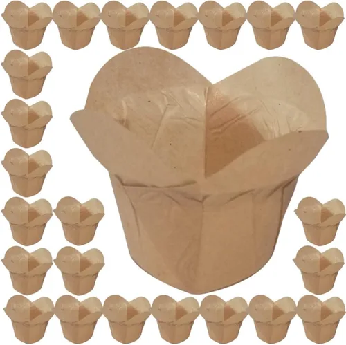 Vista 10 de Kichvoe Tazas para magdalenas de papel para hornear cupcakes 230°f resistentes a altas temperaturas fáciles de usar