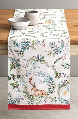 Vista 9 de Camino Maison d' Hermine de mesa, 100 % algodón, diseño para Día de Acción de Gracias y Navidad