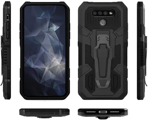 Vista 7 de Funda protectora resistente para LG K51, con protector de pantalla de vidrio templado [paquete de 2] resistente grado militar de 15 pies probada