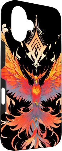 Vista 3 de iPhone 16 Rising Phoenix Fire Fenix - Símbolo de renacimiento y fuerza caso