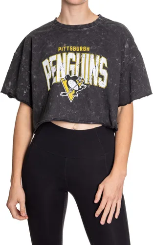 Vista 20 de Calhoun NHL Surf & Skate Camiseta de mujer de corte amplio con hombros caídos y lavado ácido