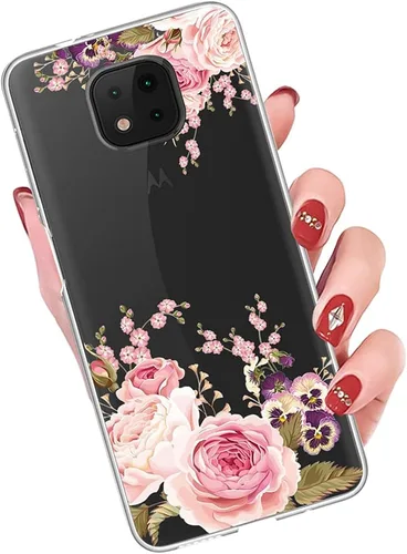 Vista 6 de Funda para Moto G Power 2021 (no compatible con la versión 2020), funda para Motorola G Power, funda transparente y flexible de silicona de goma