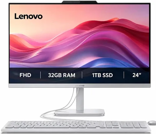 Vista 9 de Lenovo IdeaCentre Everyday Tasks - Computadora de escritorio Full HD de 24 pulgadas • Office 365 para la Web • Intel 4 núcleos • SSD de 256 GB • 16