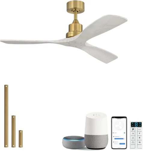 Vista 33 de Sofucor Ventiladores de Techo de 48 Pulgadas con Luces y Control Remoto - Ventilador de Techo Moderno de Montaje al Ras y Montaje con Varilla