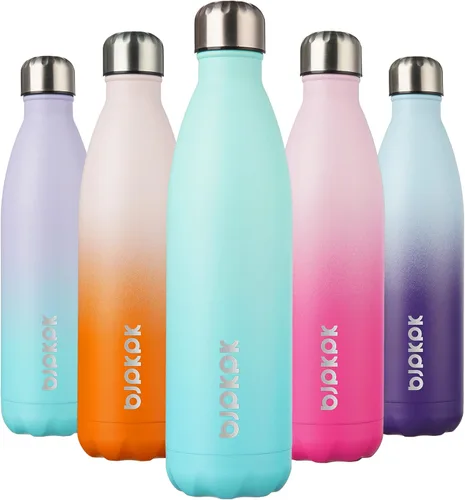 Vista 8 de [Usado] BJPKPK Botella de agua pequeña aislada de 12 onzas, frasco a prueba de A-azul