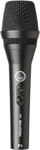 Vista 2 de AKG Pro Audio P5 S Micrófono vocal dinámico supercardioide de alto rendimiento con interruptor de encendido/apagado, micrófono con cable XLR