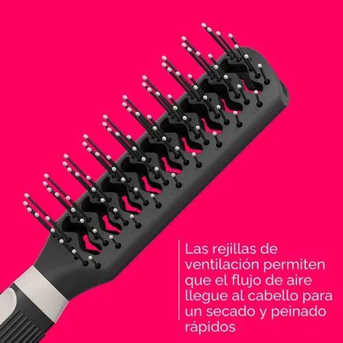 Vista 4 de Conair Grip & Lift Vent - Juego de cepillos de tamaño completo y mediano, cepillos de cerdas de nailon para peinar, paquete económico