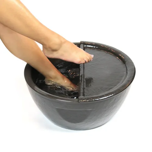 Vista 3 de Noel Asmar Reposapiés de pedicura exclusivo, diseño de media luna, ecológico y reciclable, hecho de resina, libre de BPA y toxinas (espresso)