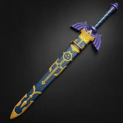 Vista 3 de Espada de espuma Heroic Master de 37 pulgadas con funda de plástico para cosplay, LARP, disfraz de Halloween y exhibición