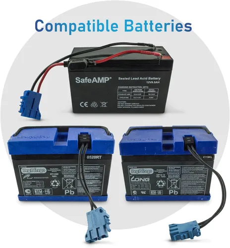 Vista 7 de Cargador con certificación UL de 12 V para juguetes de paseo Peg Perego Compatible with select Peg Perego 12V ride-on toys. UL Listed charger fits