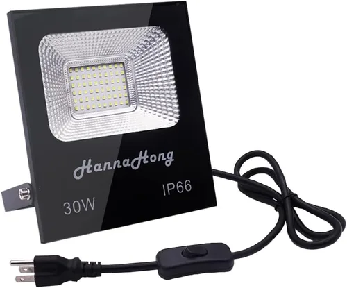 Vista 8 de Luz de inundación LED de 10 W, 1100 lúmenes, luz súper brillante de seguridad/trabajo/planta, IP66 impermeable al aire libre, reflector para porche