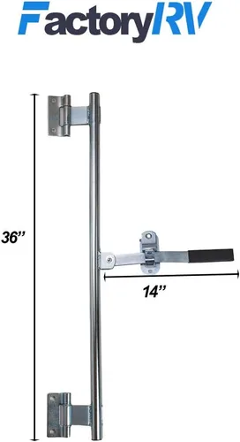 Vista 2 de Tough Grade Conjunto de bloqueo de barra de leva Puerta lateral Remolque cerrado (36")