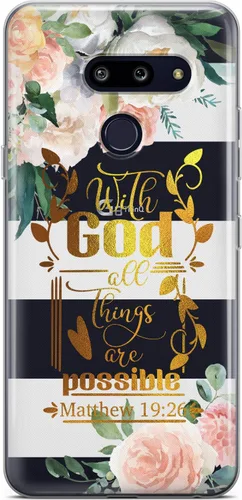 Vista 13 de Mertak Funda transparente compatible con LG Stylo 6 5 4 K61 K51S K41S K30 K20 Q70 Q60 But First Pray Cute Bible Floral Slim Cover Christian Flexible