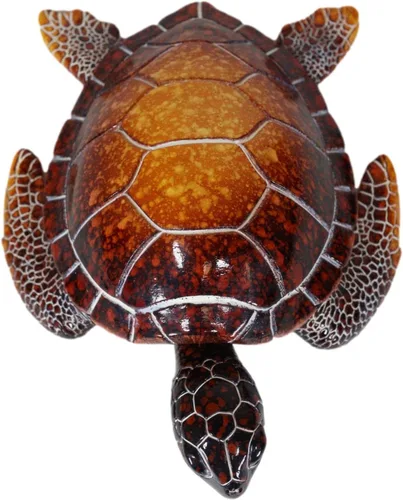 Vista 5 de Ebros Gift Océano náutico Coloridos tonos de concha roja gigante tortuga marina nadando Bobblehead Figurita 6 pulgadas de largo, tortugas reptiles