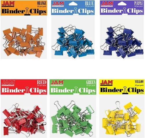 Vista 33 de Broches aprietapapeles JAM Paper®, Blanco