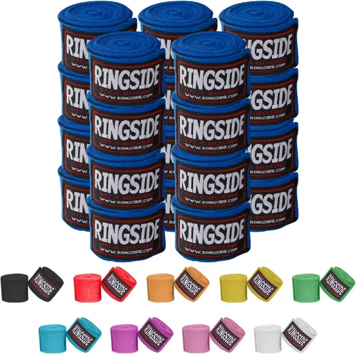 Vista 11 de Ringside Mexican Style Boxing Hand Wraps (Pairs) - 180" Semi-Elastic Cotton Blend Wrist Support with Thumb Loop for MMA, Muay Thai, Kickboxing
