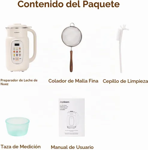 Vista 8 de Joydeem Máquina para fabricar leche de nueces, control de temperatura ajustable, 46oz almendra, soja, avena, licuadora de bebidas no lácteas a base