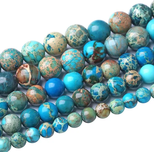 Vista 80 de 36 piezas de cuentas sueltas de espacio de jade de epidoto verde y rojo natural de 10 mm, cuentas redondas para hacer joyas DIY, collares, pulseras