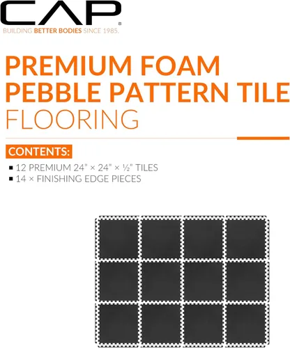 Vista 22 de CAP Puzzle Exercise Mats 1/2” Thick EVA Interlocking Foam Tiles for Home Gym Flooring Multiple Options