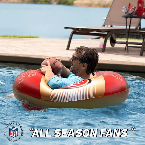 Vista 4 de BigMouth - Flotadores inflables para piscina de 36 pulgadas, con licencia oficial de la NFL, tubo interior para adultos y adolescentes