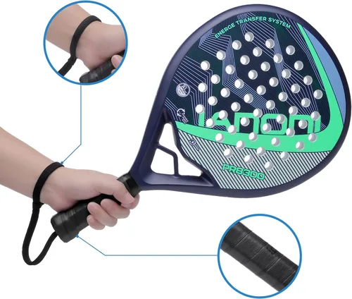 Vista 6 de Padel Racket Carbon Fiber Surface with EVA Memory Flex Foam Core Lightweight Padel Racquet