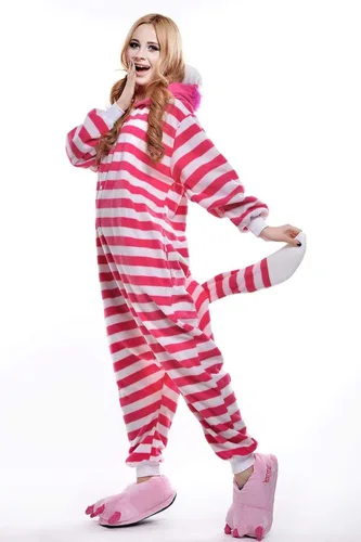 Vista 5 de Pijama unisex de Halloween para adultos, disfraz de Navidad, Cheshire Cat