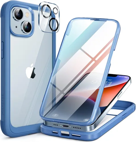 Vista 53 de Miracase - Funda magnética para iPhone 13 Pro Max de 6.7 pulgadas (compatible con MagSafe), transparente, completo, protector de pantalla de vidrio