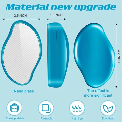 Vista 2 de Borrador de pelo de cristal para mujer, borrador reutilizable para el cabello, removedor de pelo de cristal, borrador de pelo para mujeres