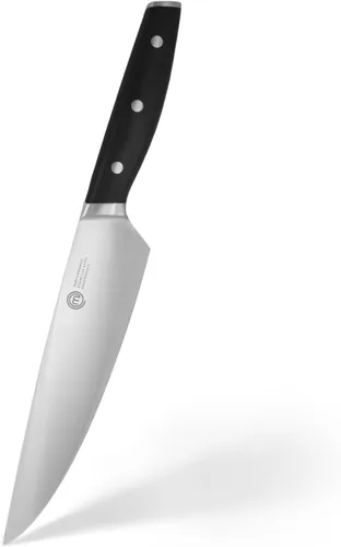 Vista 14 de MasterChef Cuchillo para pan de 33 cm con hoja de acero inoxidable de alto carbono y mangos triples remachados, cuchillo de cocina profesional