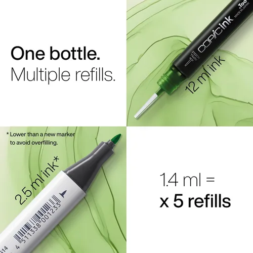 Vista 4 de Copic Marcador de alcohol clásico, de doble punta, R37-Copic, Carmín
