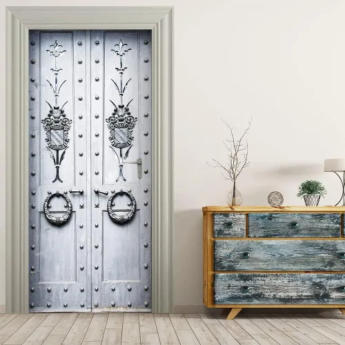 Vista 30 de Adhesivos 3D para puerta, murales para despegar y pegar, puerta de madera, papel tapiz autoadhesivo, extraíble, PVC, impermeable, póster para Puerta