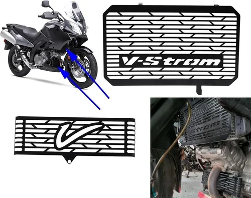 Vista 2 de Radiator Grille Guard Cover Motorcycle Radiator Protective Cover Grill Guard Protector for SU&ZUKI V-Strom DL 1000 Vstrom DL1000 2002-2012 2011