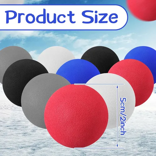 Vista 2 de Syhood 24 pelotas de hockey sobre la rodilla para niños, mini pelotas de hockey de espuma suave para piso interior, mini palo, fiestas