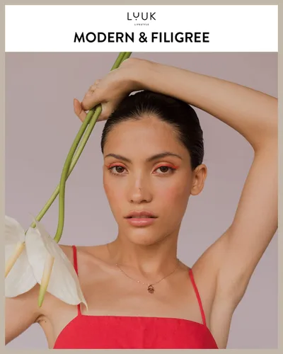 Vista 2 de LUUK LIFESTYLE Collares de acero inoxidable para mujer con colgante, tarjeta de joyería de moda con frase de felicidad, amuleto de la suerte, regalo