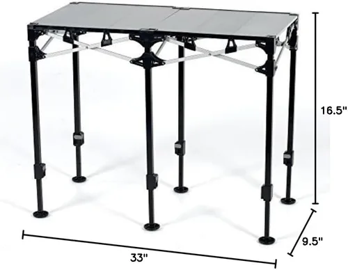 Vista 2 de E-Z UP Sistema de mesa instantánea, 2 por 4 ', plateado