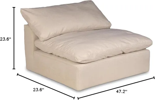 Vista 2 de Sunset Trading Puff 4-Piece - Funda de tela en forma de L seccional en color marrón