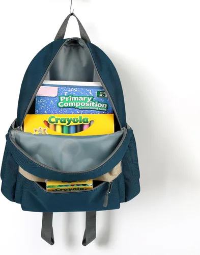 Vista 7 de mibasies Mochila para niños de 2 a 4 años mochila preescolar para niños - Mochila de jardín de infantes para niños, Turquesa oscuro con Midnightblue