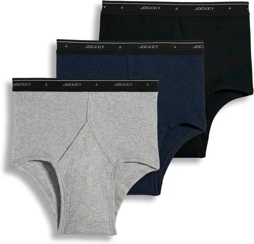 Vista 10 de Jockey Calzoncillos clásicos de tiro completo, paquete de 3, ropa interior 100% algodón para hombre Autumn Stripe