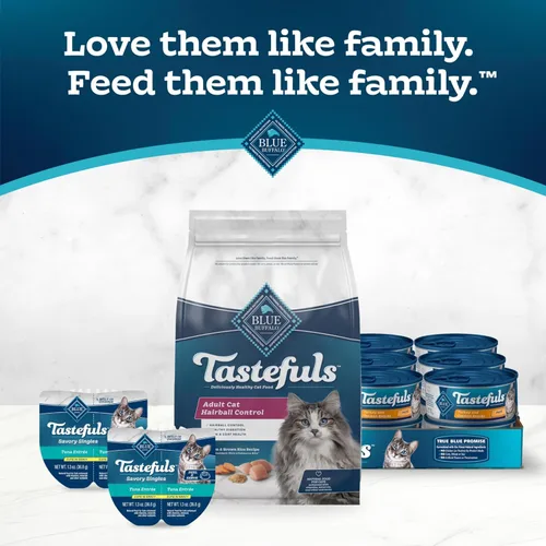 Vista 9 de Blue Buffalo Tastefuls alimento seco para gatos adultos con cuidado del pelo de bola, hecho en Estados Unidos con ingredientes naturales, receta